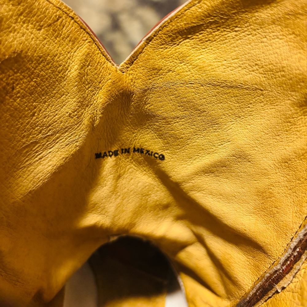 Nocona Tan Leather Cowboy Boots - Picture 6 of 13